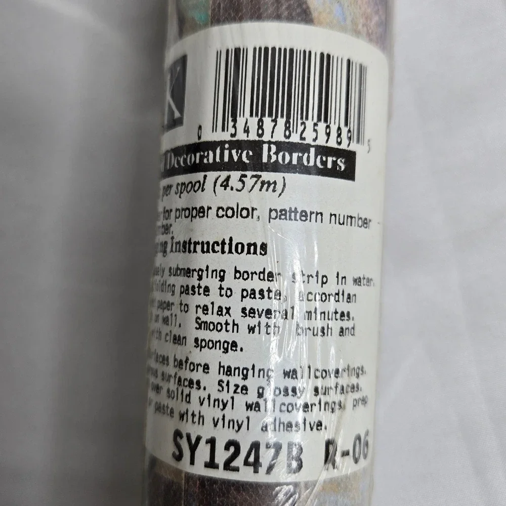 York‎ Prepasted Decorative Borders 5 Yards 4.57m Made in USA SY1247B New Sealed